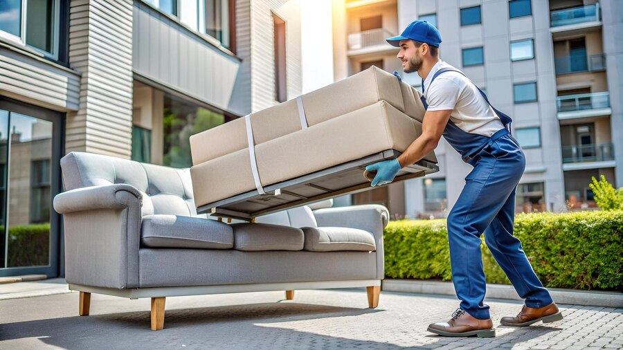 افضل شركة نقل اثاث في 2025 خصم 50٪ حي اليرميوك 0554883326 3 man moving sofa 1041545 49819